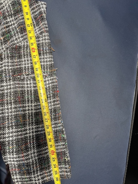 BCBGeneration Black Plaid Tweed Sleeveless Jumpsuit with Multicolor Flecks - Picture 7 of 13